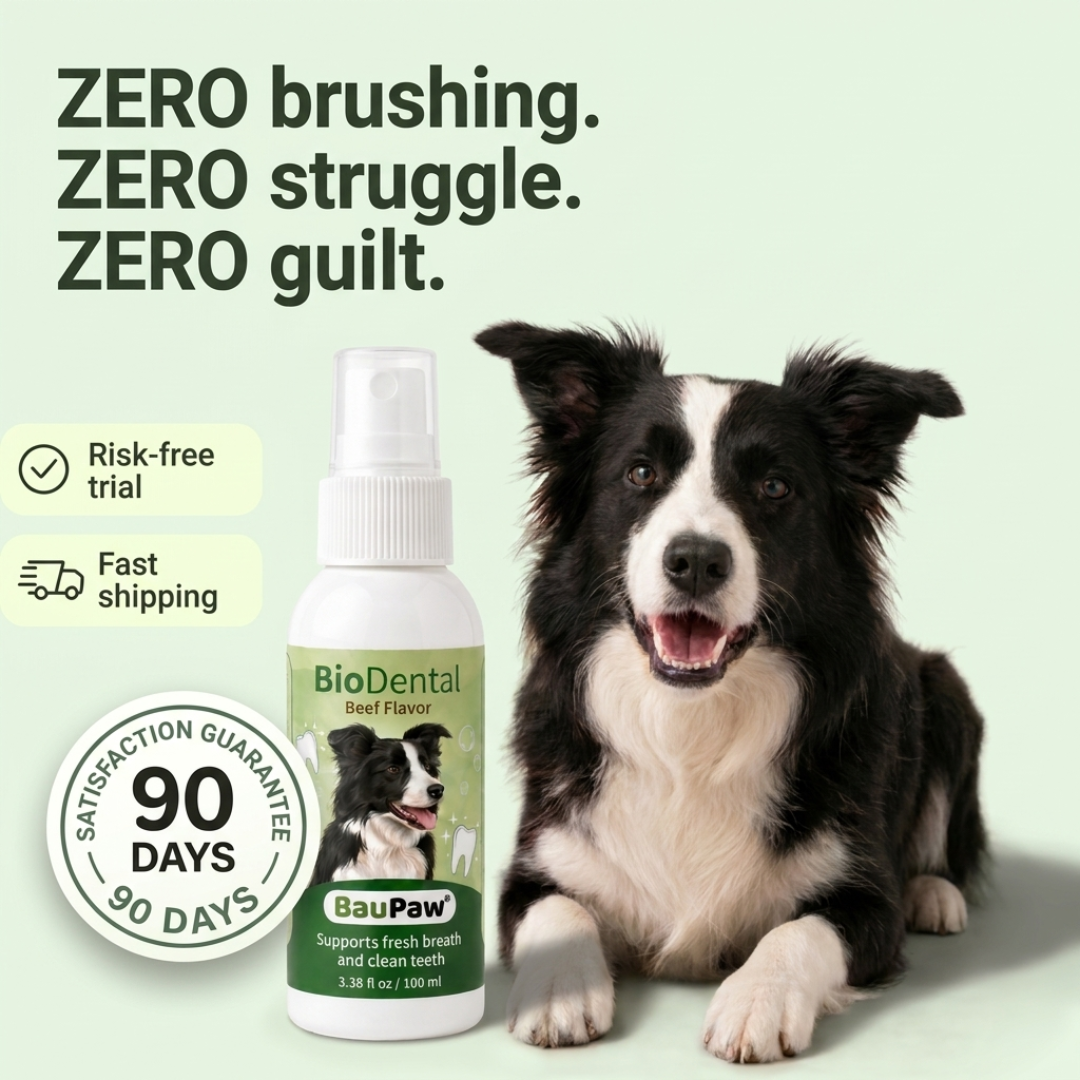 BauPaw™ Dental Spray – Eliminates the Bacteria That Cause Tartar & Bad Breath in Dogs