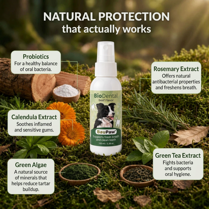 BauPaw™ Dental Spray – Eliminates the Bacteria That Cause Tartar & Bad Breath in Dogs